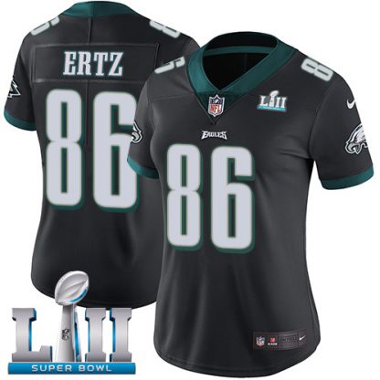 Nike Philadelphia Eagles #86 Zach Ertz Black Alternate Super Bowl LII Women's Stitched NFL Vapor Untouchable Limited Jersey