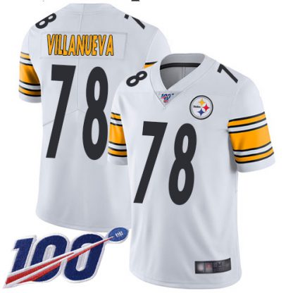 Nike Pittsburgh Steelers #78 Alejandro Villanueva White Men's Stitched NFL 100th Season Vapor Limited Jersey