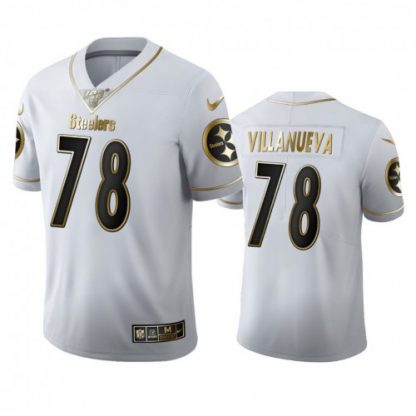Pittsburgh Pittsburgh Steelers #78 Alejandro Villanueva Men's Nike White Golden Edition Vapor Limited NFL 100 Jersey