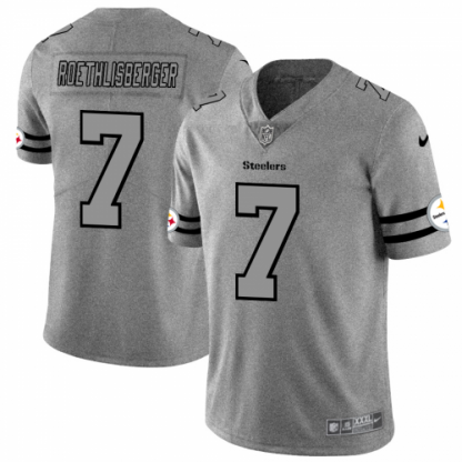 Pittsburgh Pittsburgh Steelers #7 Ben Roethlisberger Men's Nike Gray Gridiron II Vapor Untouchable Limited NFL Jersey