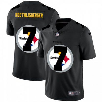 Pittsburgh Pittsburgh Steelers #7 Ben Roethlisberger Men's Nike Team Logo Dual Overlap Limited NFL Jersey Black