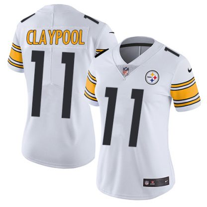 Nike Pittsburgh Steelers #11 Chase Claypool White Women's Stitched NFL Vapor Untouchable Limited Jersey