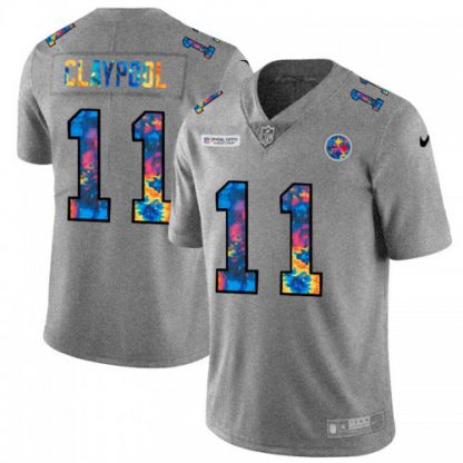 Pittsburgh Pittsburgh Steelers #11 Chase Claypool Men's Nike Multi-Color 2020 NFL Crucial Catch NFL Jersey Greyheather