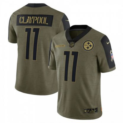 Pittsburgh Pittsburgh Steelers #11 Chase Claypool Olive Nike 2021 Salute To Service Limited Player Jersey