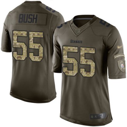 Nike Pittsburgh Steelers #55 Devin Bush Green Men's Stitched NFL Limited 2015 Salute to Service Jersey