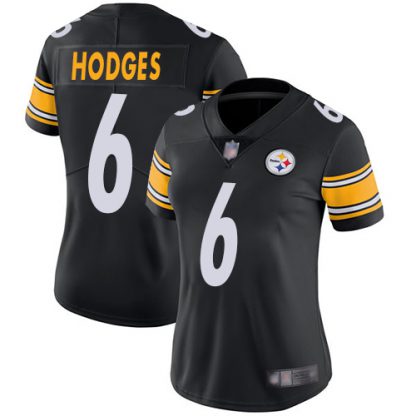 Nike Pittsburgh Steelers #6 Devlin Hodges Black Team Color Women's Stitched NFL Vapor Untouchable Limited Jersey