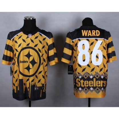 Nike Pittsburgh Steelers #86 Hines Ward Gold Men's Stitched NFL Elite Noble Fashion Jersey