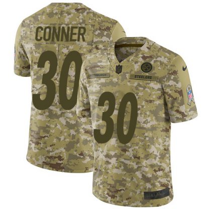 Nike Pittsburgh Steelers #30 James Conner Camo Youth Stitched NFL Limited 2018 Salute to Service Jersey