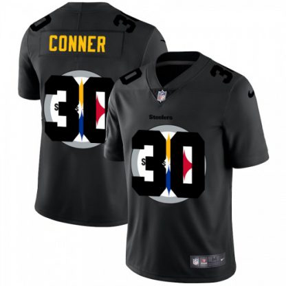 Pittsburgh Pittsburgh Steelers #30 James Conner Men's Nike Team Logo Dual Overlap Limited NFL Jersey Black