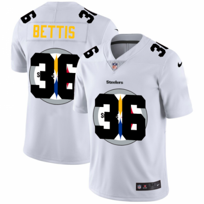 Pittsburgh Pittsburgh Steelers #36 Jerome Bettis White Men's Nike Team Logo Dual Overlap Limited NFL Jersey