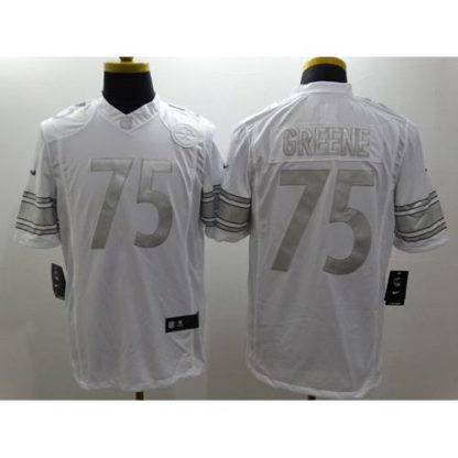 Nike Pittsburgh Steelers #75 Joe Greene White Men's Stitched NFL Limited Platinum Jersey