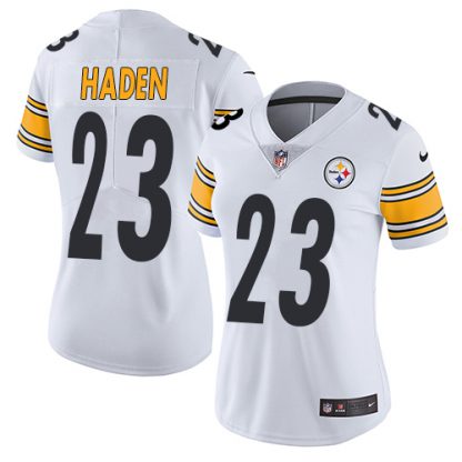 Nike Pittsburgh Steelers #23 Joe Haden White Women's Stitched NFL Vapor Untouchable Limited Jersey