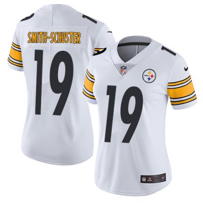 Nike Pittsburgh Steelers #19 JuJu Smith-Schuster White Women's Stitched NFL Vapor Untouchable Limited Jersey