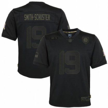 Pittsburgh Pittsburgh Steelers #19 JuJu Smith-Schuster Nike Youth 2020 Salute to Service Game Jersey Black