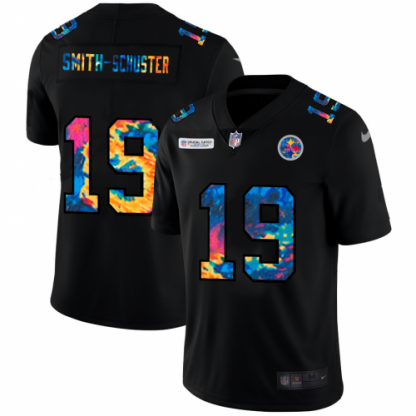 Pittsburgh Pittsburgh Steelers #19 JuJu Smith-Schuster Men's Nike Multi-Color Black 2020 NFL Crucial Catch Vapor Untouchable Limited Jersey
