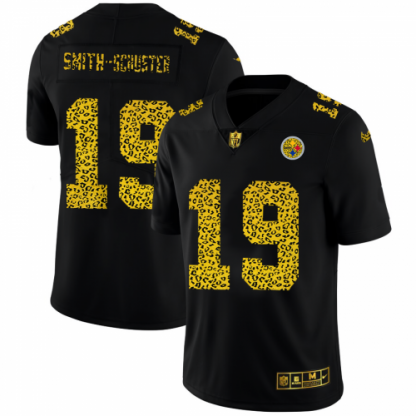 Pittsburgh Pittsburgh Steelers #19 JuJu Smith-Schuster Men's Nike Leopard Print Fashion Vapor Limited NFL Jersey Black