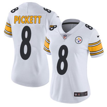Nike Pittsburgh Steelers #8 Kenny Pickett White Women's Stitched NFL Vapor Untouchable Limited Jersey