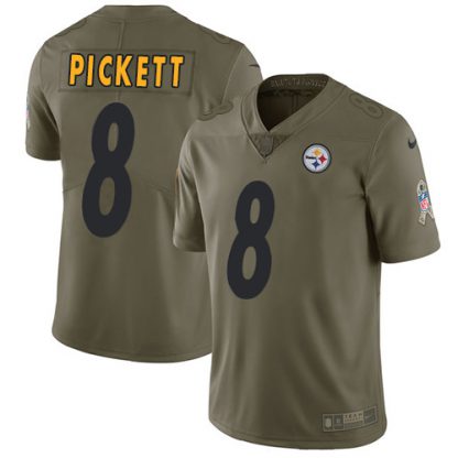 Nike Pittsburgh Steelers #8 Kenny Pickett Olive Youth Stitched NFL Limited 2017 Salute to Service Jersey