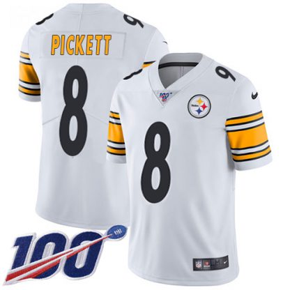 Nike Pittsburgh Steelers #8 Kenny Pickett White Youth Stitched NFL 100th Season Vapor Limited Jersey