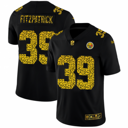 Pittsburgh Pittsburgh Steelers #39 Minkah Fitzpatrick Men's Nike Leopard Print Fashion Vapor Limited NFL Jersey Black