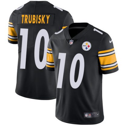 Nike Pittsburgh Steelers #10 Mitchell Trubisky Black Team Color Youth Stitched NFL Vapor Untouchable Limited Jersey