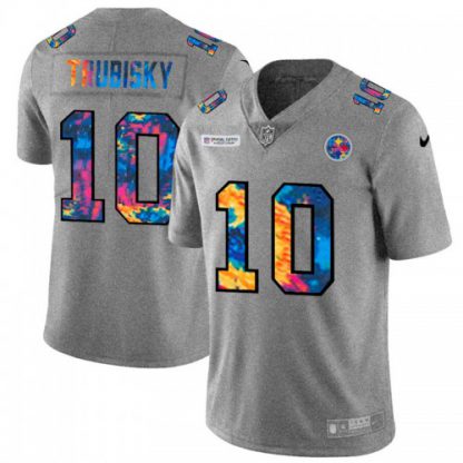 Pittsburgh Pittsburgh Steelers #10 Mitchell Trubisky Men's Nike Multi-Color 2020 NFL Crucial Catch NFL Jersey Greyheather