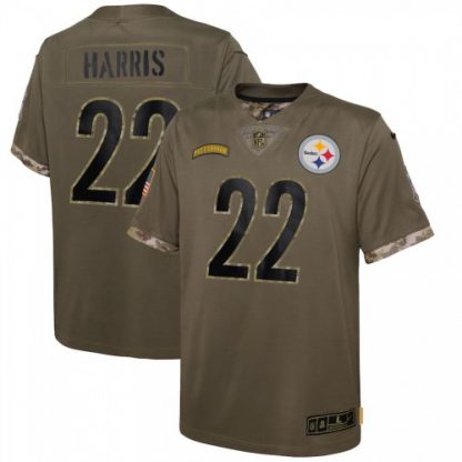 Pittsburgh Pittsburgh Steelers #22 Najee Harris Nike Youth 2022 Salute To Service Limited Jersey - Olive