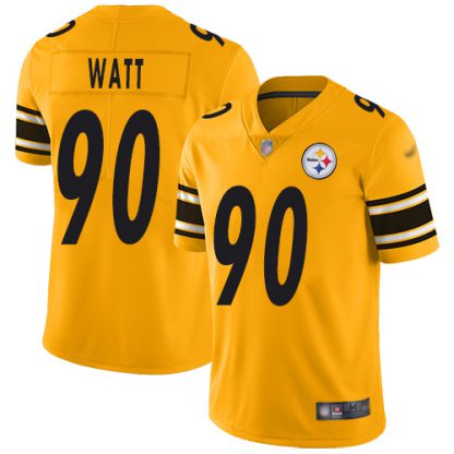 Nike Pittsburgh Steelers #90 T. J. Watt Gold Youth Stitched NFL Limited Inverted Legend Jersey