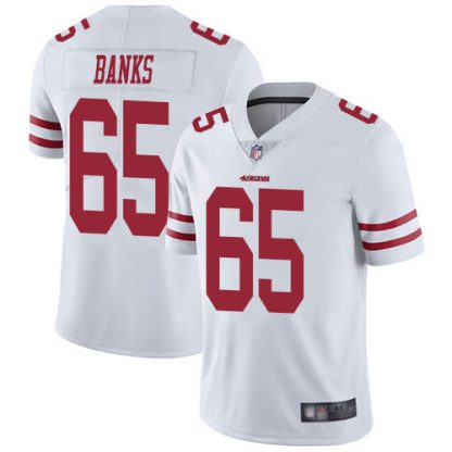 Nike San Francisco 49ers #65 Aaron Banks White Men's Stitched NFL Vapor Untouchable Limited Jersey