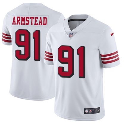 Nike San Francisco 49ers #91 Arik Armstead White Rush Youth Stitched NFL Vapor Untouchable Limited Jersey