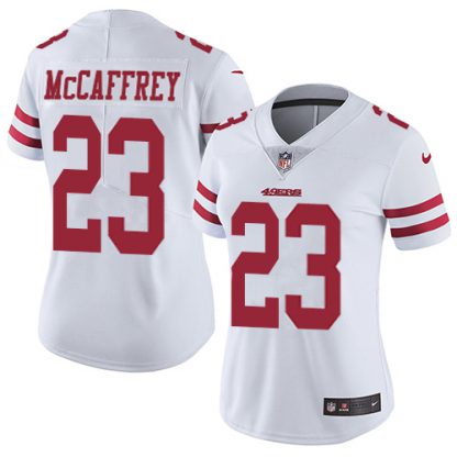Nike San Francisco 49ers #23 Christian McCaffrey White Women's Stitched NFL Vapor Untouchable Limited Jersey