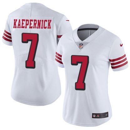 Nike San Francisco 49ers #7 Colin Kaepernick White Rush Women's Stitched NFL Vapor Untouchable Limited Jersey