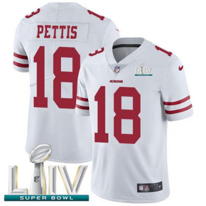 Nike San Francisco 49ers #18 Dante Pettis White Super Bowl LIV 2020 Youth Stitched NFL Vapor Untouchable Limited Jersey