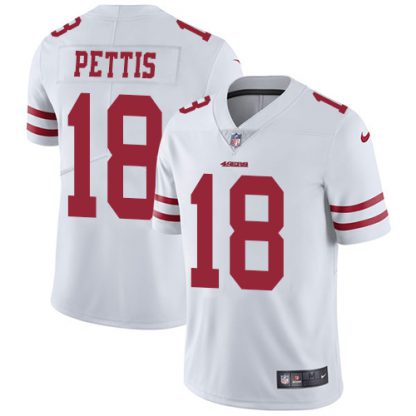 Nike San Francisco 49ers #18 Dante Pettis White Men's Stitched NFL Vapor Untouchable Limited Jersey