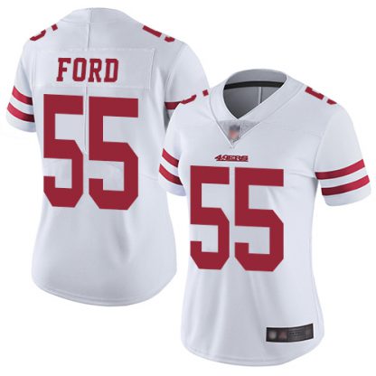 Nike San Francisco 49ers #55 Dee Ford White Women's Stitched NFL Vapor Untouchable Limited Jersey
