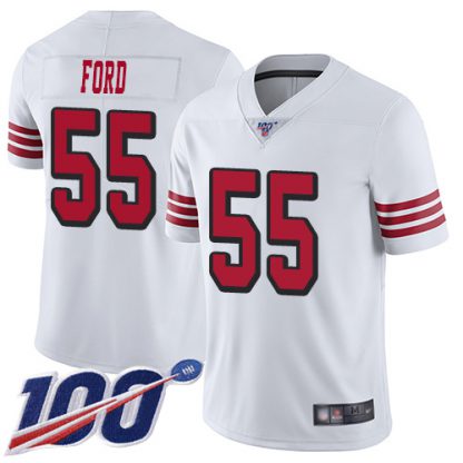 Nike San Francisco 49ers #55 Dee Ford White Rush Men's Stitched NFL Limited 100th Season Jersey
