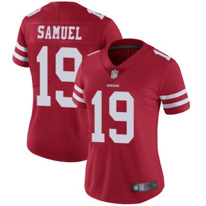 Nike San Francisco 49ers #19 Deebo Samuel Red Team Color Women's Stitched NFL Vapor Untouchable Limited Jersey