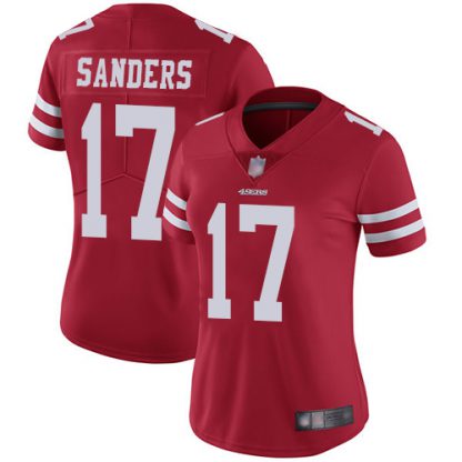Nike San Francisco 49ers #17 Emmanuel Sanders Red Team Color Women's Stitched NFL Vapor Untouchable Limited Jersey