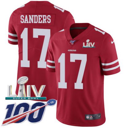 Nike San Francisco 49ers #17 Emmanuel Sanders Red Super Bowl LIV 2020 Team Color Men's Stitched NFL 100th Season Vapor Limited Jersey