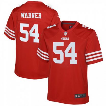 San Francisco San Francisco 49ers #54 Fred Warner Scarlet Youth 2022-23 Nike NFL Game Jersey