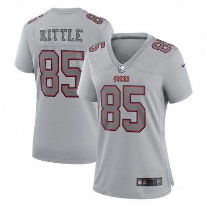 San Francisco San Francisco 49ers #85 George Kittle Nike Women's Gray Atmosphere Fashion Game Jersey