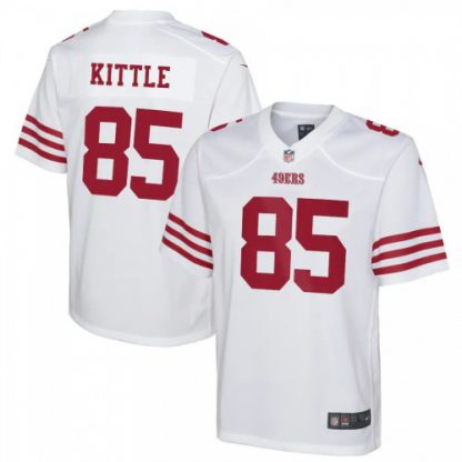San Francisco San Francisco 49ers #85 George Kittle White Youth 2022-23 Nike NFL Game Jersey