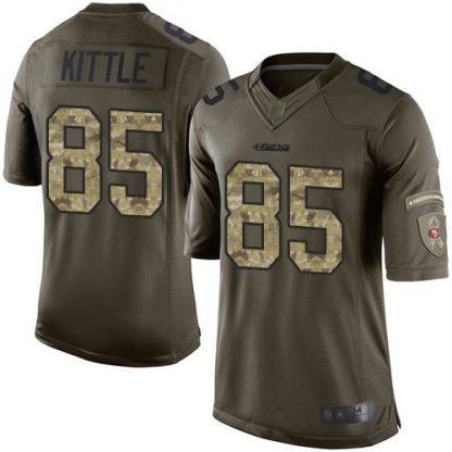 Nike San Francisco 49ers #85 George Kittle Green Men's Stitched NFL Limited 2015 Salute To Service Jersey