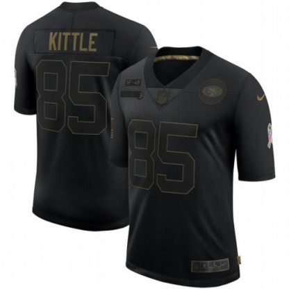 San Francisco San Francisco 49ers #85 George Kittle Nike 2020 Salute To Service Limited Jersey Black