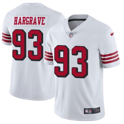 Nike San Francisco 49ers #93 Javon Hargrave White Rush Youth Stitched NFL Vapor Untouchable Limited Jersey