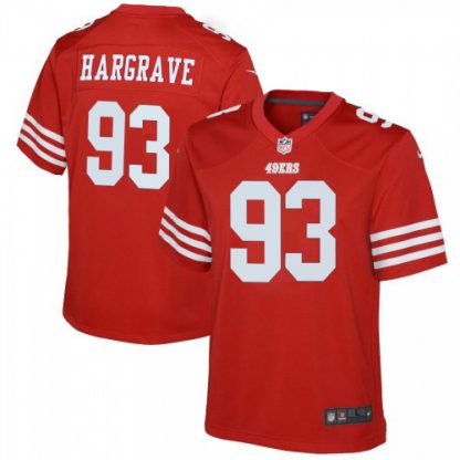 San Francisco San Francisco 49ers #93 Javon Hargrave Scarlet Youth 2022-23 Nike NFL Game Jersey