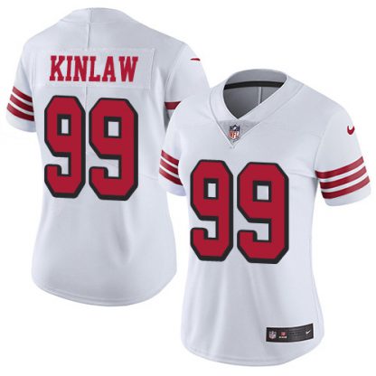Nike San Francisco 49ers #99 Javon Kinlaw White Women's Stitched NFL Limited Rush Jersey