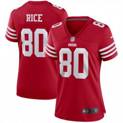 San Francisco San Francisco 49ers #80 Jerry Rice Scarlet Women's 2022-23 Nike NFL Game Jersey