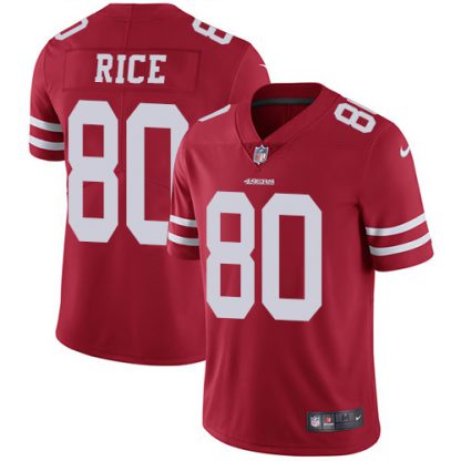 Nike San Francisco 49ers #80 Jerry Rice Red Team Color Youth Stitched NFL Vapor Untouchable Limited Jersey