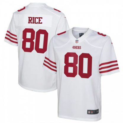San Francisco San Francisco 49ers #80 Jerry Rice White Youth 2022-23 Nike NFL Game Jersey
